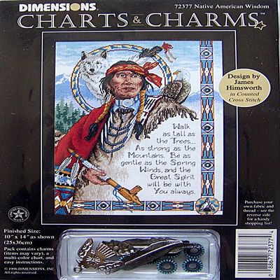 Dimensions Charts and Charms Counted Cross Stitch Kit 72377 Native American Wisdom