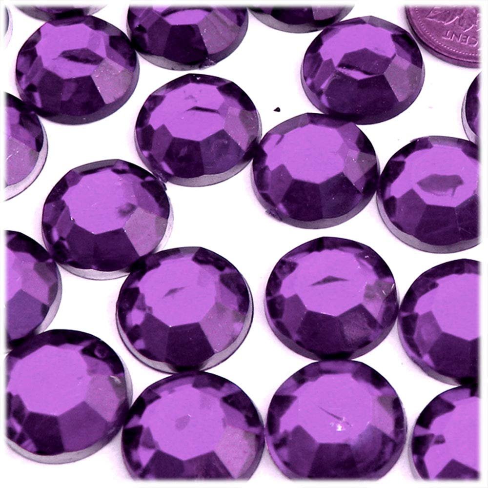 The Crafts Outlet 1,000pc Rhinestones Round 20mm - Purple Amethyst