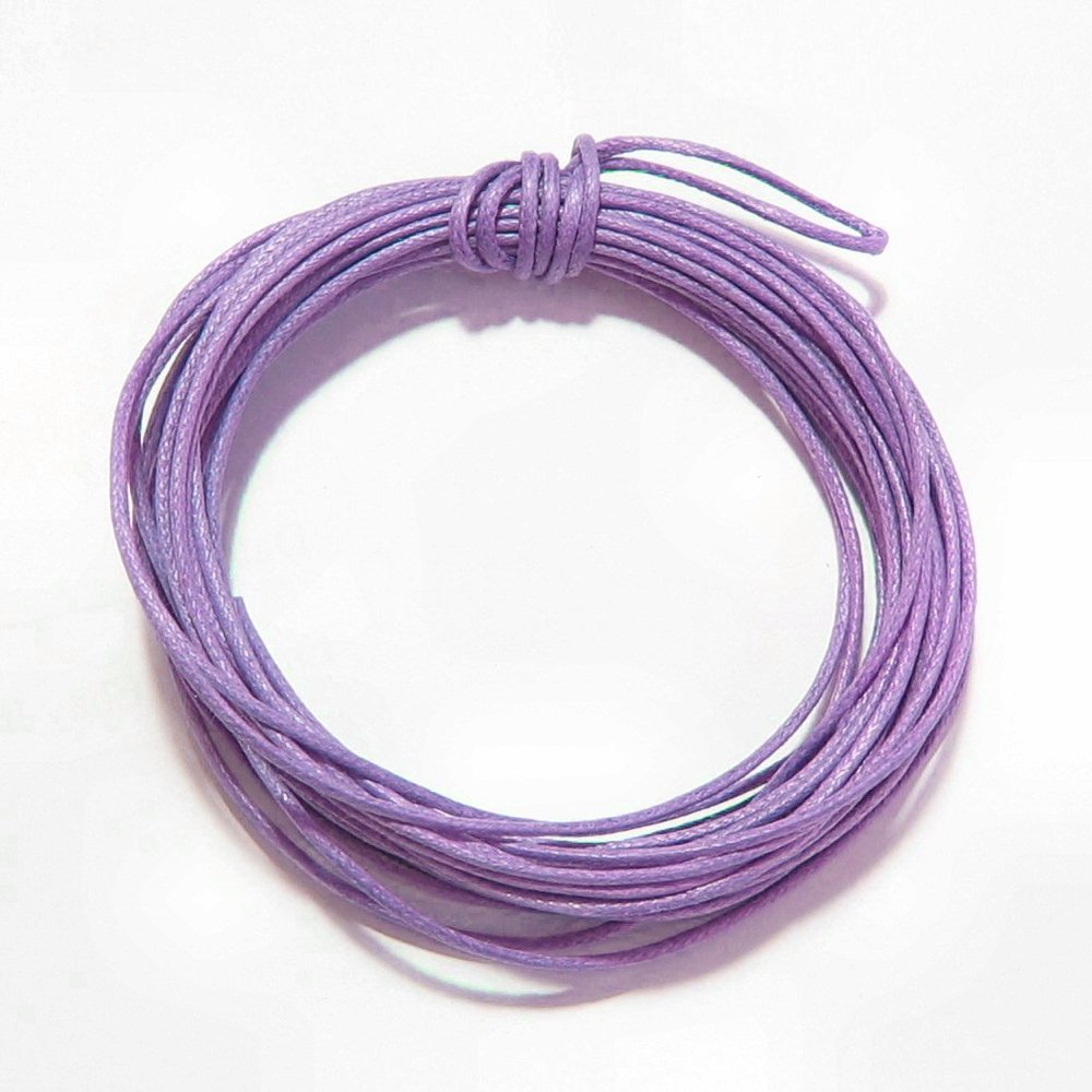 Dreambell Waxed Cotton Necklace Bead STRINGING Cord 1MM Violet 10 Yards / 30 feet/Findings