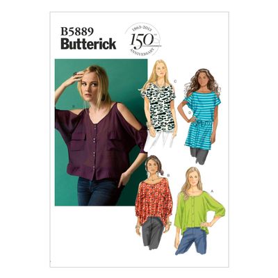 Butterick Patterns B5889 Misses' Top/Tunic and Belt Sewing Templates, Size Y