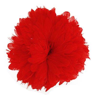 Zucker Feather Products Strung Rooster Schlappens, 3 to 5-Inch, Dyed Red