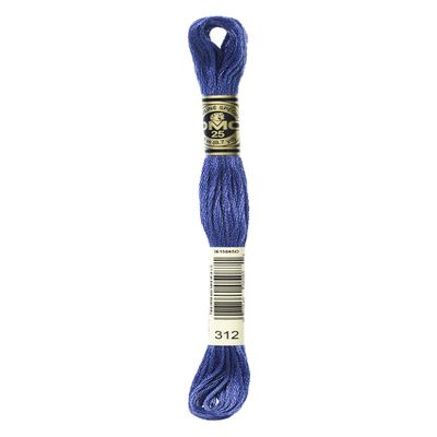 Bulk Buy: DMC Thread Six Strand Embroidery Cotton 8.7 Yards Very Dark Baby Blue 117-312 (12-Pack)