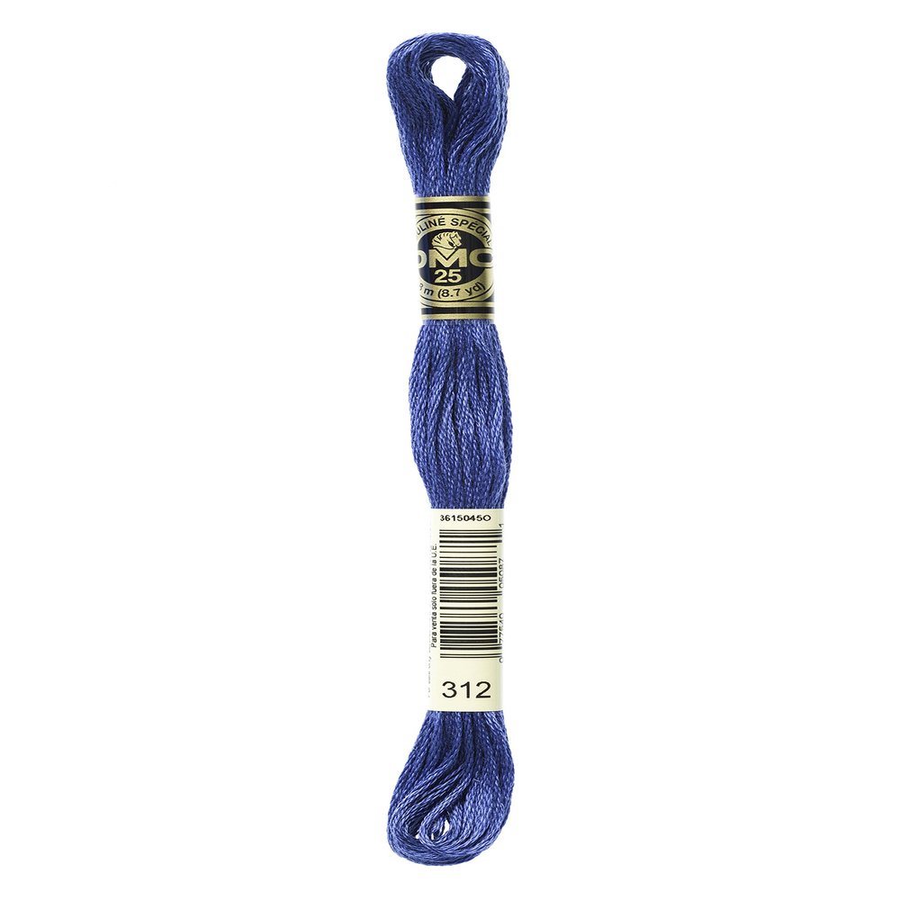 Bulk Buy: DMC Thread Six Strand Embroidery Cotton 8.7 Yards Very Dark Baby Blue 117-312 (12-Pack)