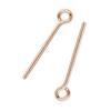 10 pcs 14k Rose Gold Filled Eye Pin Headpin Head Pins 24 Gauge / 0.5mm Round Wire 1 Inch / 25mm / Findings/Rose Gold view 1