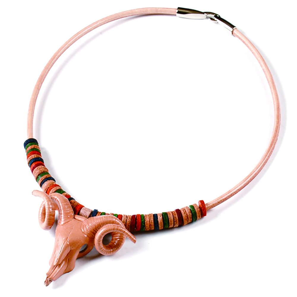 (craftsha) Krafts Leather Kit Leather Workshop Sheep Skull Necklace 34168