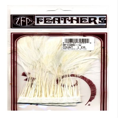 Zucker Feather Products Stripped Coque Feather Fringe, 4 to 6-Inch, White