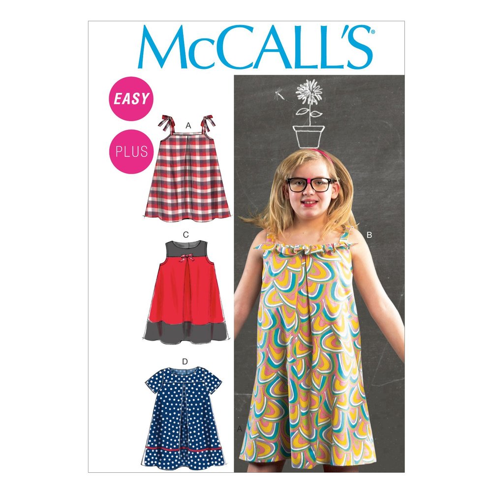 McCall's Pattern Company M6738 Girls'/Girls' Plus Dresses Sewing Template, Size PLS (10 1/2-12 1/2-14 1/2-16 1/2)