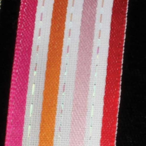 Pink and Red Thin Striped Wired Craft Ribbon 0.75" x 54 Yards