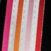 Pink and Red Thin Striped Wired Craft Ribbon 0.75" x 54 Yards view 1