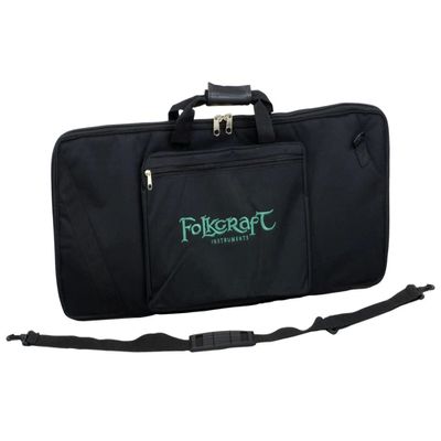 Bowed Psaltery Carrying Case, Black Nylon, Embroidered With Folkcraft Logo