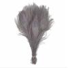 50 Pieces Silver Gray Bleached & Dyed Peacock Tail Eye Wholesale Feathers (Bulk) 10-12 Long Halloween Craft Supply | Moonlight Feather view 1