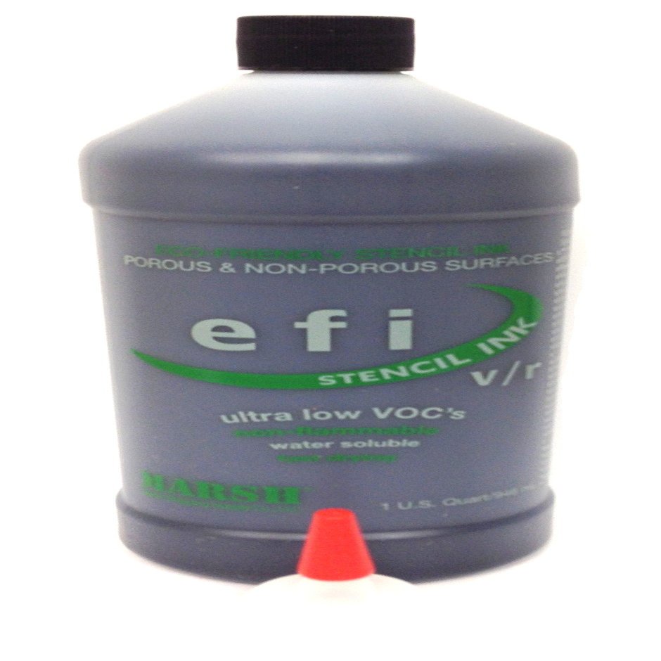 MARSH - 70903 EFI Stencil Ink, 1 qt Bottle, Black