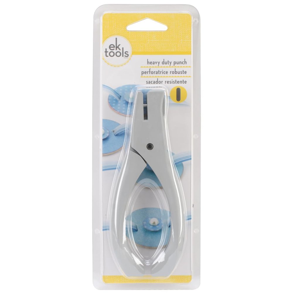 EK Tools Heavy Duty Paper Punch, Vertical Slot, Gray