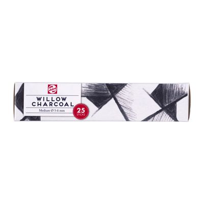 Talens Charcoal Sticks - Box of 25 - Diameter 5-6 mm - White