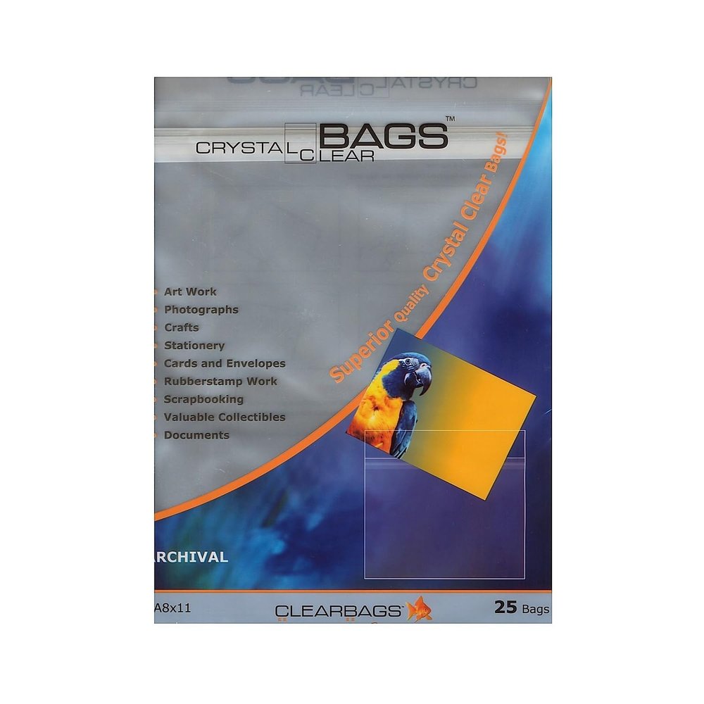 ClearBags Self Sealing Photo/Art Bags 8.5 in. x 11 in. [Pack of 3 ]