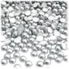 The Crafts Outlet 1,000pc Pearl Finish Half Dome Beads, Round, 5mm, White Silver view 1