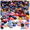 The Crafts Outlet 1,000pc Pearl Finish Half Dome Beads, Round, 5mm, White Silver view 4