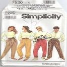 Simplicity Pattern #7520 SIZE: A (PT-XL)MISSES' PULL-ON PANTS W/LEG VARIATIONS