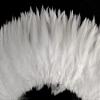 4 Inch Strip 4-6 Natural White Strung Chinese Rooster Saddle Feathers Halloween Costume Fly Tying Craft Supply | Moonlight Feather view 1