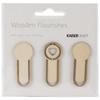 Kaisercraft FL565 Laser Cut Wood Flourish, Plain Clips, 3-Pack view 1