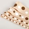 Polka Dots Print Grosgrain; Beautifully Soft Polyester Petersham Ribbon in 4 Widths, 10mm, 16mm, 25mm and 38mm, sold as a Set Of all 4 sizes, 4mts each Or 4mts of any one size. Brown, Cerise or Caramel. Unique! Trim It, Decorate, Accessorise. view 2