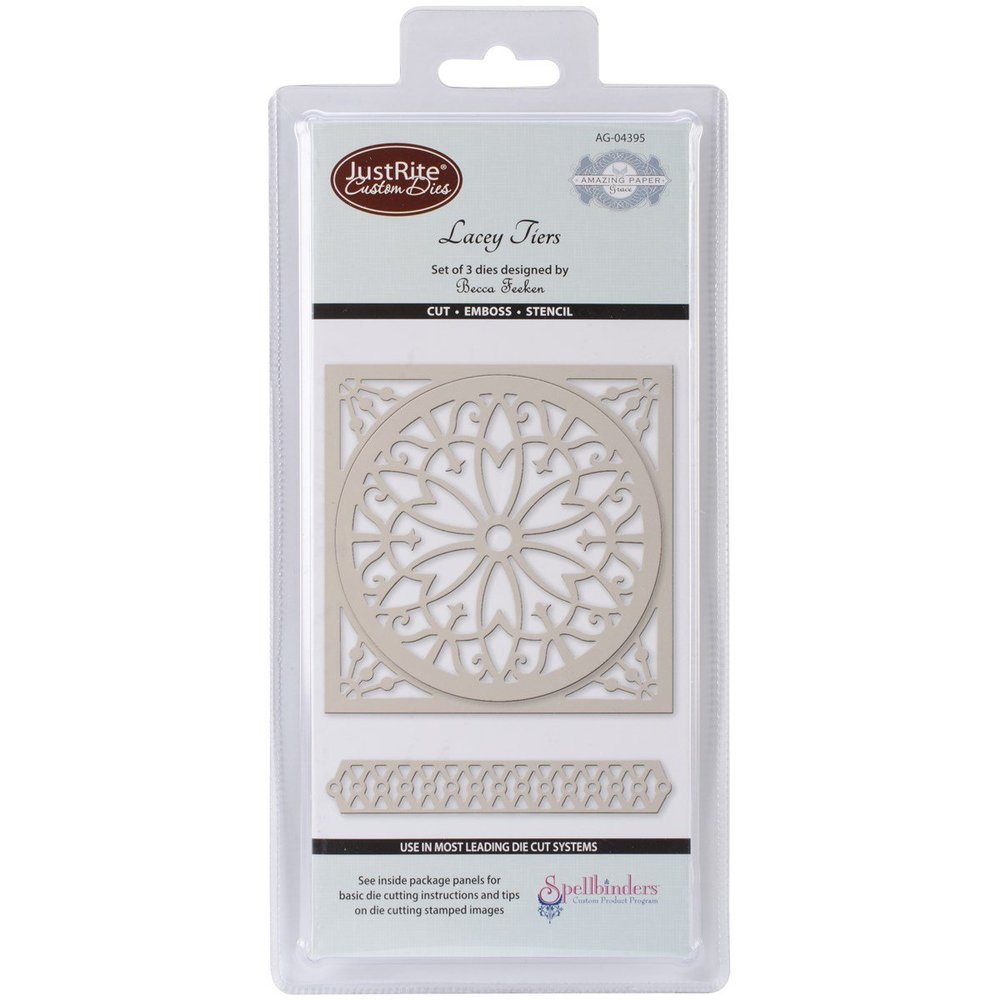 Justrite Custom Dies, Lacey Tiers, 3-Pack