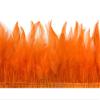 1 Yard - Pumpkin Orange Rooster Neck Hackle Saddle Feather Wholesale Trim DIY Craft Wedding Dress | Moonlight Feather view 1