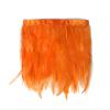 1 Yard - Pumpkin Orange Rooster Neck Hackle Saddle Feather Wholesale Trim DIY Craft Wedding Dress | Moonlight Feather view 3