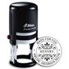 Self Ink Stamp|Personalized Stamp| Rubber Stamp|Ink Stamp| Customized Stamp| Monogram Stamp | Shiny 532 Round Custom Monogram Stamp Style 04 view 1