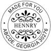 Self Ink Stamp|Personalized Stamp| Rubber Stamp|Ink Stamp| Customized Stamp| Monogram Stamp | Shiny 532 Round Custom Monogram Stamp Style 04 view 2