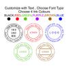 Self Ink Stamp|Personalized Stamp| Rubber Stamp|Ink Stamp| Customized Stamp| Monogram Stamp | Shiny 532 Round Custom Monogram Stamp Style 08 view 4