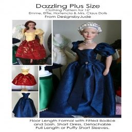Dazzling Printed Sewing Pattern for 16" Emme