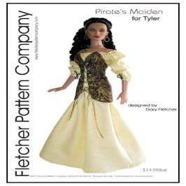 Designs by Jude Pirate Maiden Sewing Pattern for 16" Tyler Wentworth Doll
