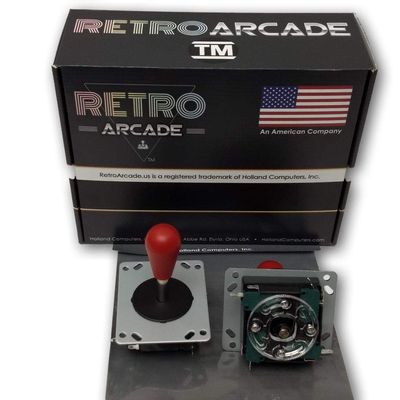 One Arcade Joystick Red Top, Switchable from 8-Way to 4-Way Operation