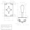 One Arcade Joystick Red Top, Switchable from 8-Way to 4-Way Operation view 2