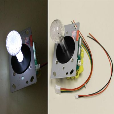 Illuminated LED Arcade Joystick Switchable from 8-Way to 4-Way (White)