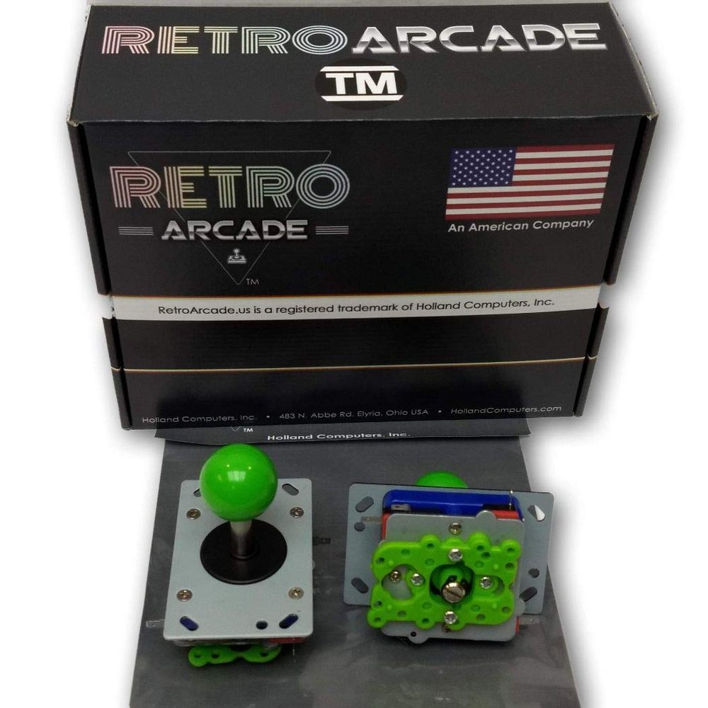 Classic Arcade Joystick Green Ball Design Switchable from 8-Way 4-Way 2-Way Operation, Price Each