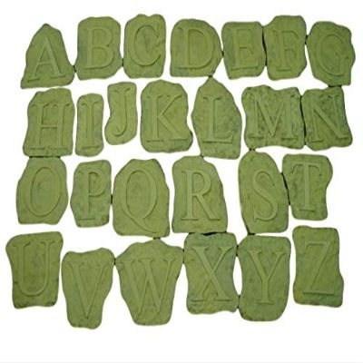A - Z Monogram Alphabet Letter Plastic Craft Mold Set use with Concrete for Making Steppings 1239