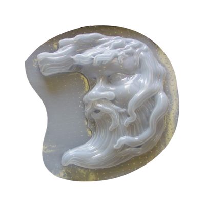 Green Man Greenman Face Plastic Craft Mold use with Concrete or Cement Make into Garden Stones 7114