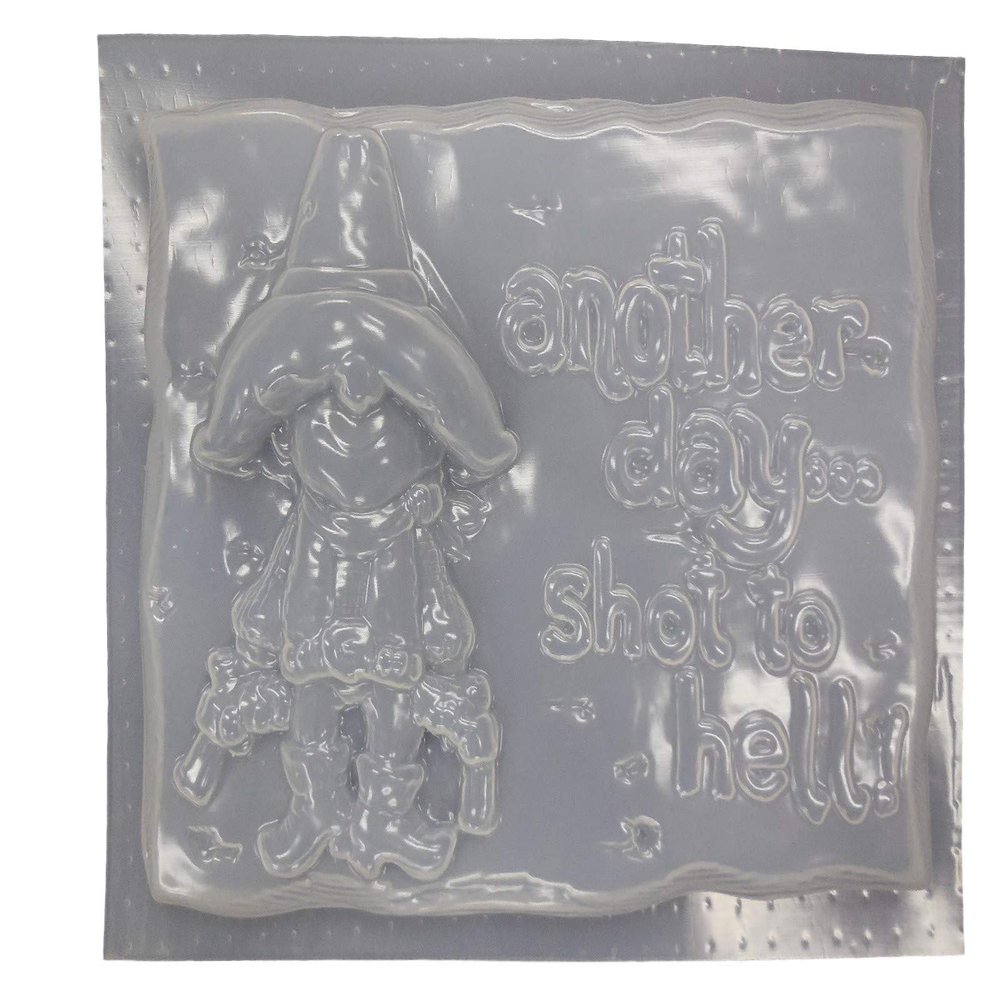 Another Day Shot to Hell Plastic Craft Mold use Concrete or Cement to Make Garden Stones 7158