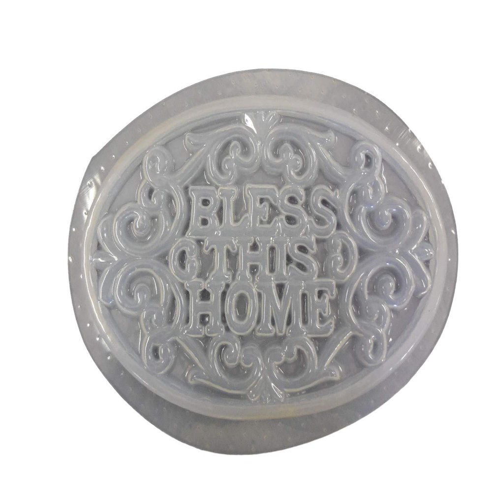 Bless This Home Plastic Craft Mold use Concrete or Cement to Make Garden Plaques 7210