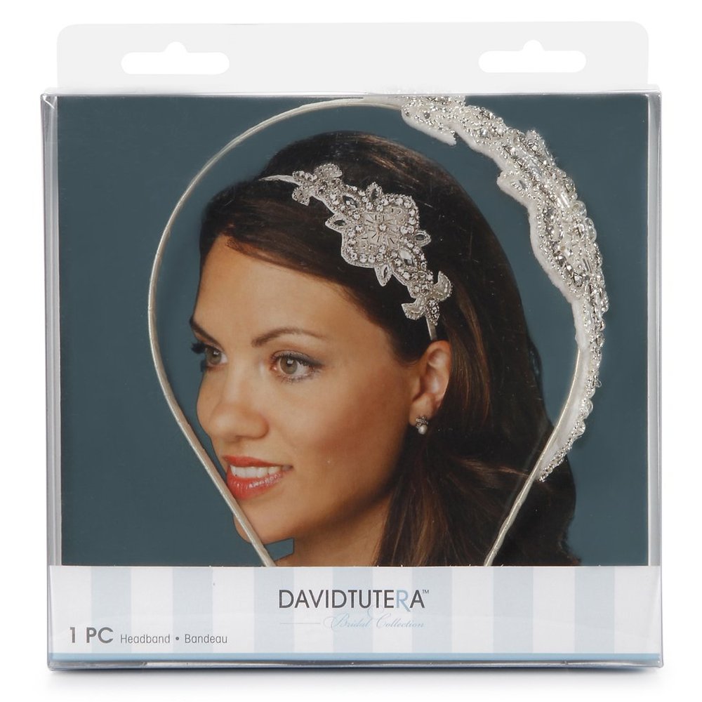 Darice David Tutera Applique Embellished Headband, Cream