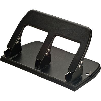 Office Depot Medium-Duty Fixed-Head 3-Hole Punch, Black, 10088