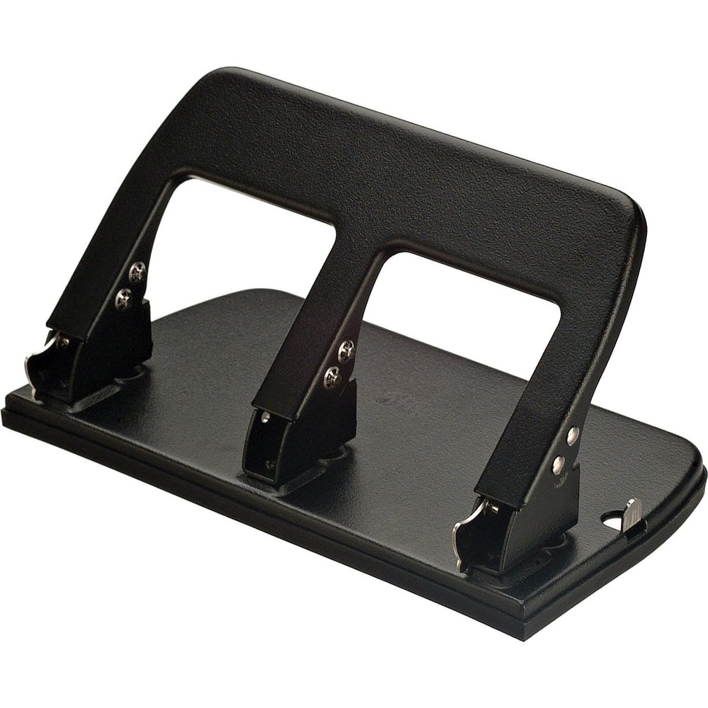 Office Depot Medium-Duty Fixed-Head 3-Hole Punch, Black, 10088
