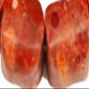 Orange Sponge Coral Faceted Cube 20mm- 2pcs view 1