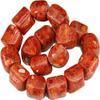 Orange Sponge Coral Faceted Cube 20mm- 2pcs view 2