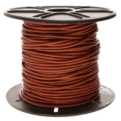 The Beadsmith Leather Cord Metallic Copper 1.5mm Spool 25 Yards/22.86 Meters Indian Leather Thong Ideal for Braiding, Beading, Necklaces, Fine Lacing, Hair Accessories & DIY Jewelry Making