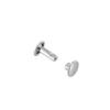 Double Cap Rivet, Nickel Plate, Solid Brass-LL (100 Sets per Bag), Multiple Sizes view 4