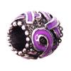 Bracelet Charm Purple Enamel Ribbon Remembrance Charm view 1