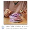 Wool Roving Hand Dyed. Super Soft BFL Combed Top Pre-Drafted for Easy Hand Spinning. Artisanal Craft Fiber Ideal for Felting, Weaving, Wall Hangings and Embellishments. 1 Ounce. Salmon view 4